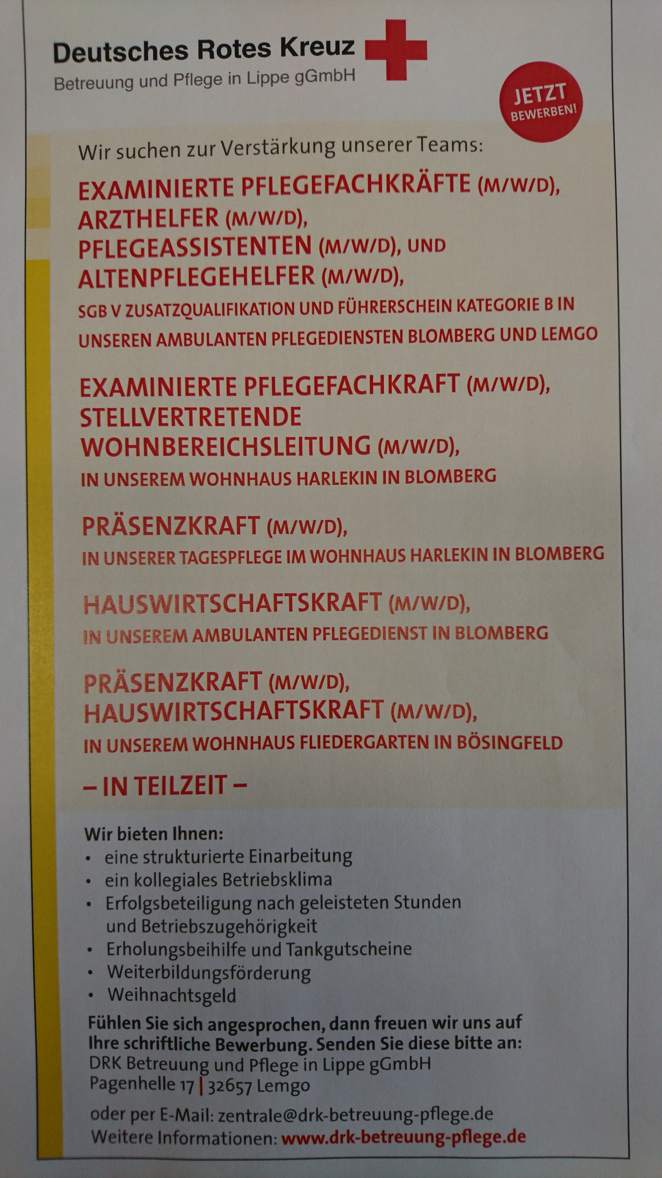 Stellenborse Betreuung Und Pflege